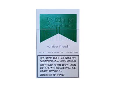 万宝路硬白绿薄荷韩国免税版价格表和图片万宝路硬白绿薄荷韩国免税版多少钱一包？